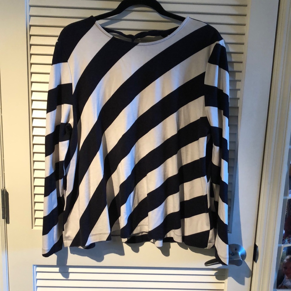 Ann Taylor Diagonal Striped Shirt